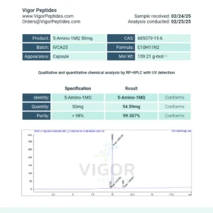 Alternative view of Buy 5-Amino-1MQ 50MG Capsules