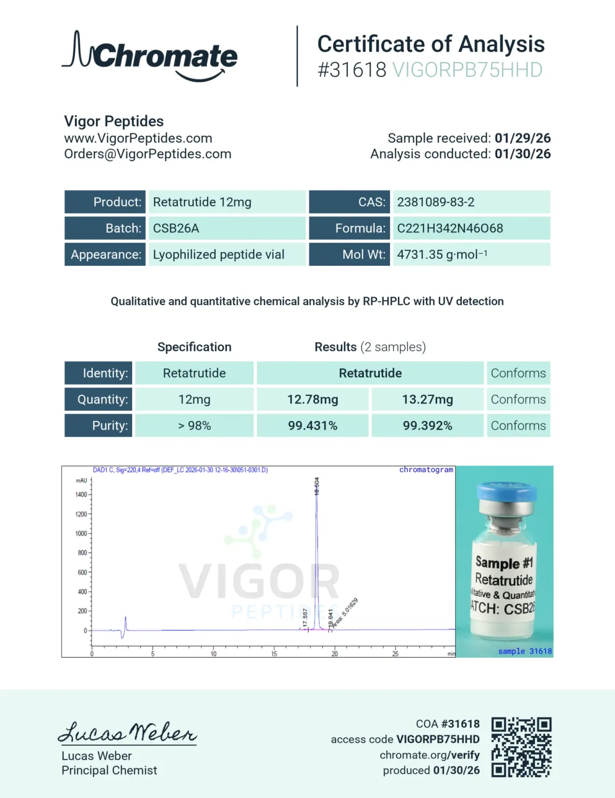 Buy Retatrutide 12MG -5 Pack (60mg) - Image 2
