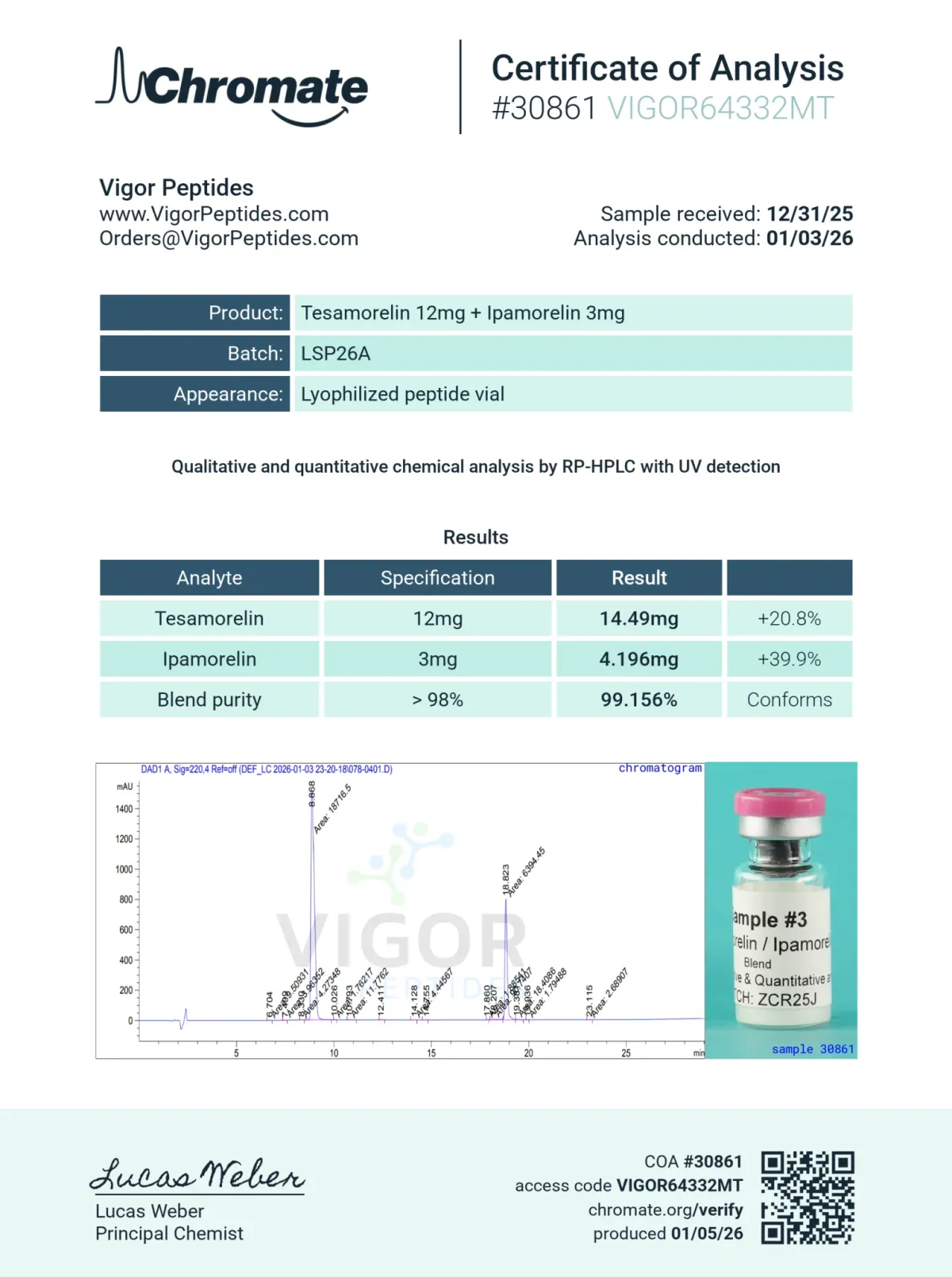 Buy Tesamorelin / Ipamorelin Peptide Blend – 15mg - Image 2